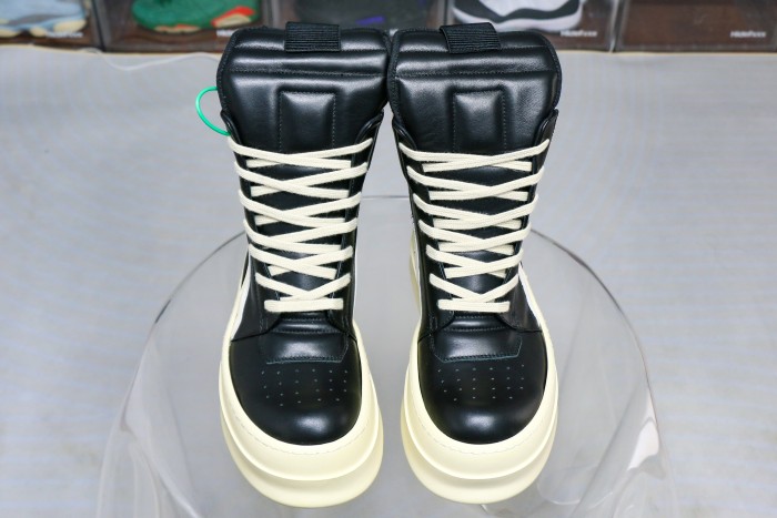 R!ck Owens Mega Bumper Geobasket Black Milk