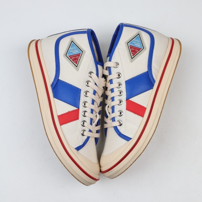 Botteg@ Venet@ Elliott White and Red Sporty Sneaker High