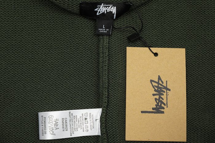 Stussy Hairy Plaid Cardigan Sweater