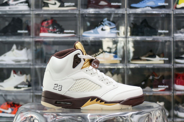 Air Jordan 5 Retro Olympic Gold White Mocha WMNs