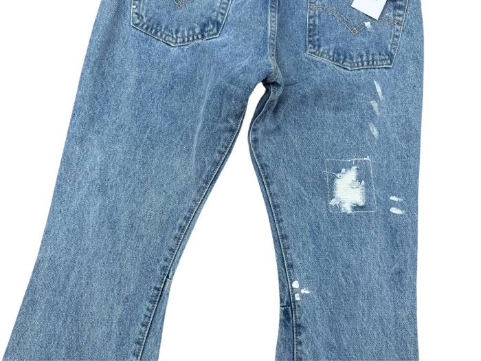 GALLERY.DEPT Distressed Patchwork Flared Jeans