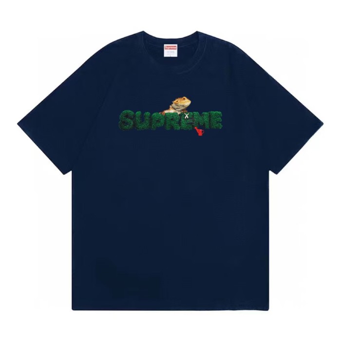 Supreme Lizard Print Crew Neck Short Sleeve T-Shirt