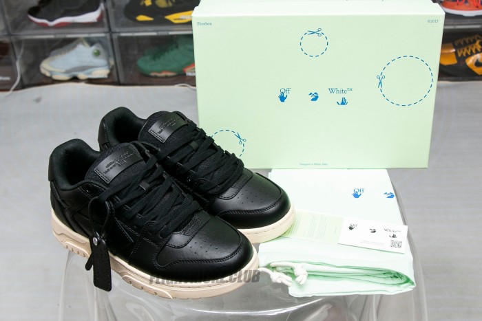OFF-WHITE Out Of Office OOO Low Tops Black Gum