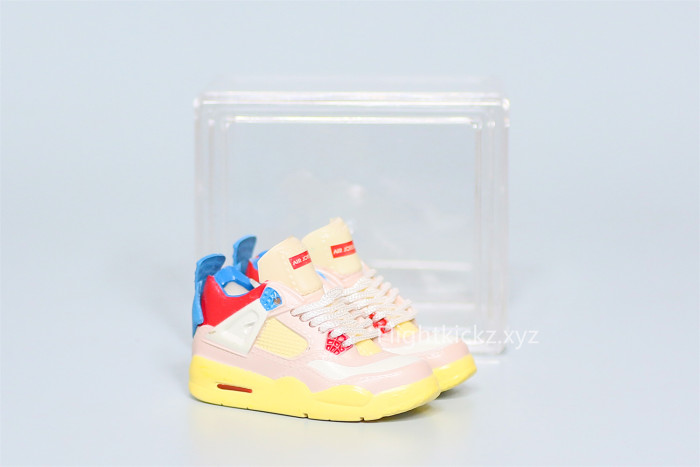 Mini Sneaker Union LA X Air Jordan 4 Retro Guava Ice 3D keychain