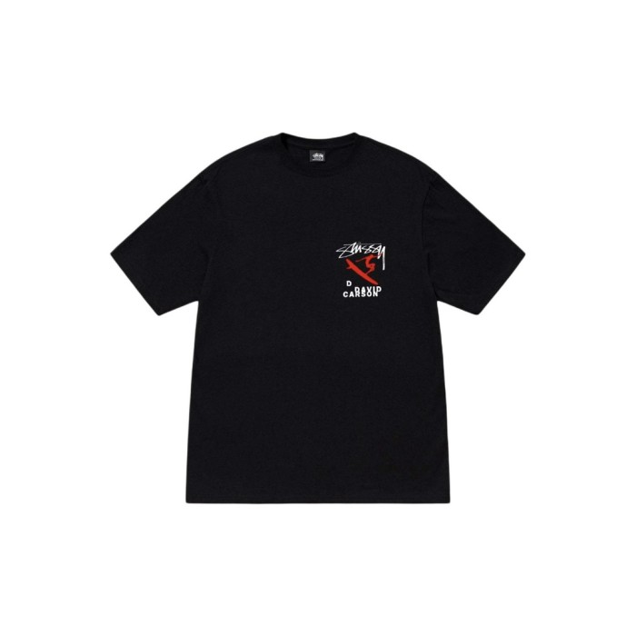Stussy x David Carson Back Print Logo Crew Neck Short Sleeve T-shirt