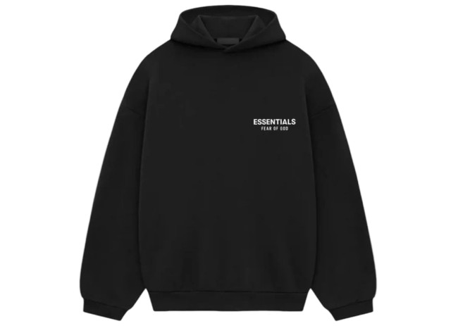 US Warehouse:Fear Of God Fear of God Essentials Fleece Hoodie Black FW24