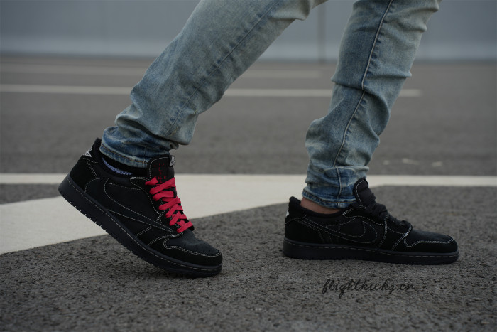 US Warehouse:Travis Scott x Nike Air Jordan 1 Low OG “Black/Phantom”（A1）