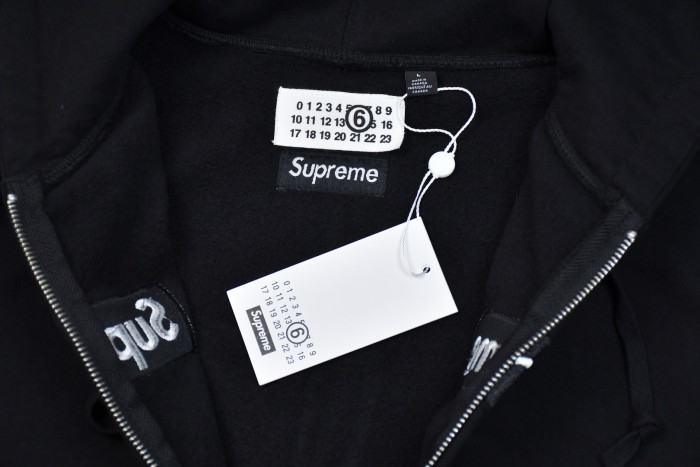 Supreme MM6 Maison Margiela Box Logo Zip Up Hooded Sweatshirt