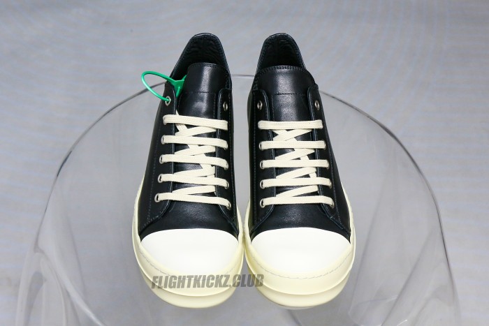 R!ck Owens Concordians Low Sneaks Full Grain Cow Leather Black Milk