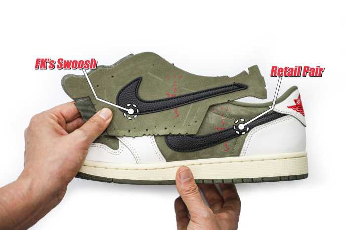 Travis Scott x Air Jordan 1 ' Medium Olive'（A1）