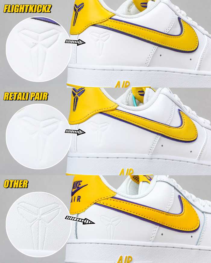 Nike Air Force 1 Low Retro QS Kobe Bryant Lakers Home（A1）