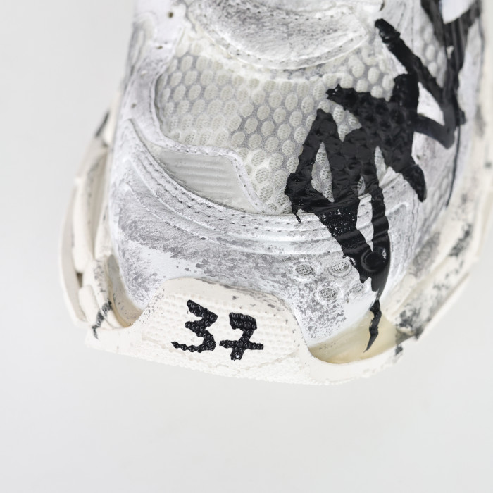 Balenciag* Runner Sneaker 'Graffiti - White Black'