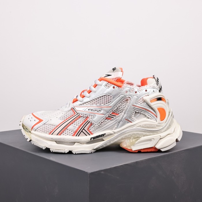Balenciag* Runner Sneaker 'Eggshell Neon Orange'