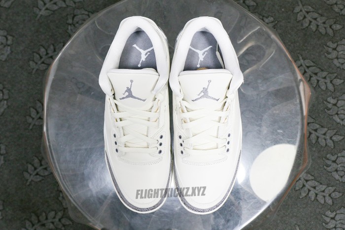 Air Jordan 3 Retro Sail Cement Grey 2025 WMNs（A1）
