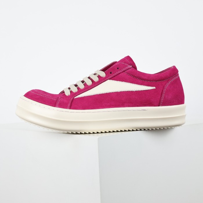 R!ck Owens Strobe Vintage Low Velour Suede'Fuchsia’'
