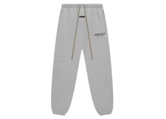 US Warehouse:Fear of God Essentials Fleece Pants Light Heather Gray FW24