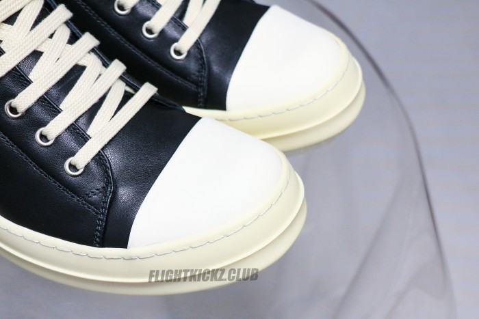 R!ck Owens Concordians Low Sneaks Full Grain Cow Leather Black Milk