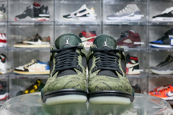 US Warehouse: Kaws X Air Jordan 4 Retro Green Sample（A1）