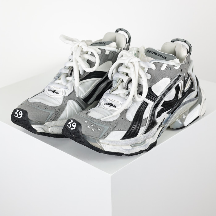 Balenciag* Runner Sneaker 'Worn-Out - Grey White Black'