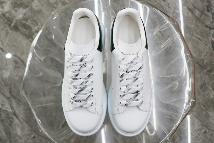 Alexande* McQuee* Oversized Sneaker ‘White Black  (Black Leather Heel)