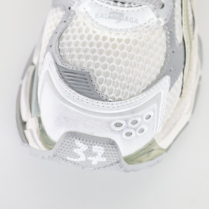 Balenciag* Runner Sneaker Triple White