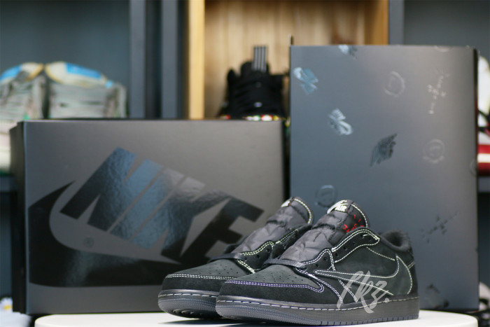 US Warehouse:Travis Scott x Nike Air Jordan 1 Low OG “Black/Phantom”（A1）