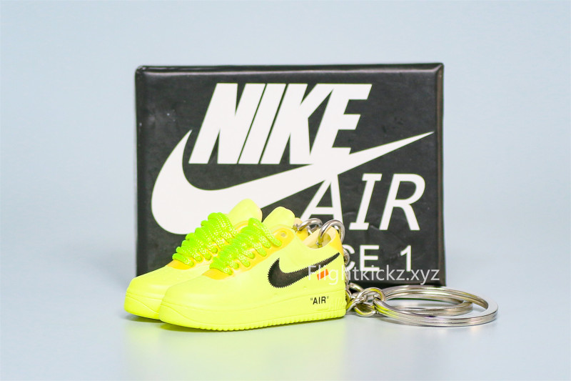 Mini Sneaker Off White X Nike Air Force 1 Volt 3D keychain