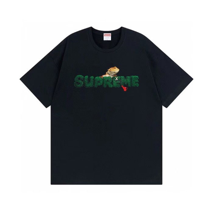 Supreme Lizard Print Crew Neck Short Sleeve T-Shirt