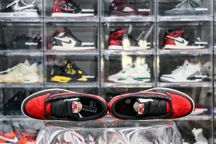 Travis Scott x Air Jordan 1 Low OG Black Red Custom