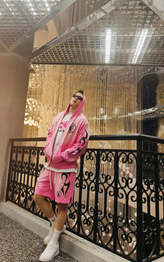 Hell$tar Studios vintage washed hoodie Pink