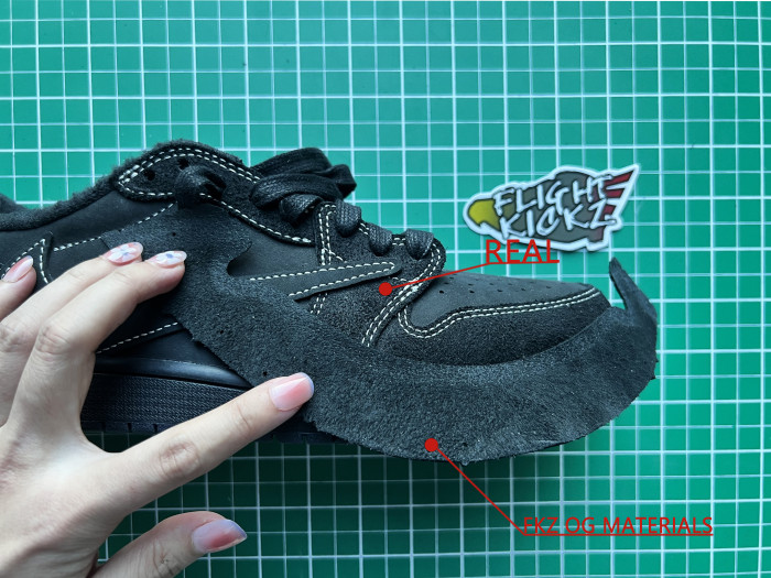 Travis Scott x Nike Air Jordan 1 Low OG “Black/Phantom” GS（A1）