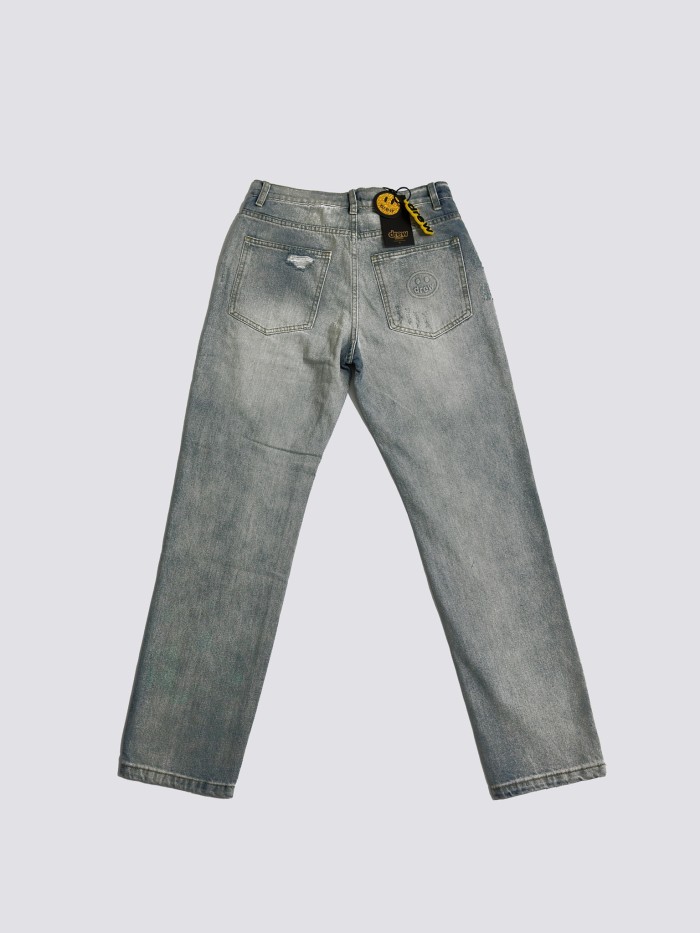 Drew House Smiley Face Jeans With Holes