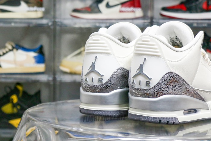Air Jordan 3 Retro Sail Cement Grey 2025 WMNs（A1）