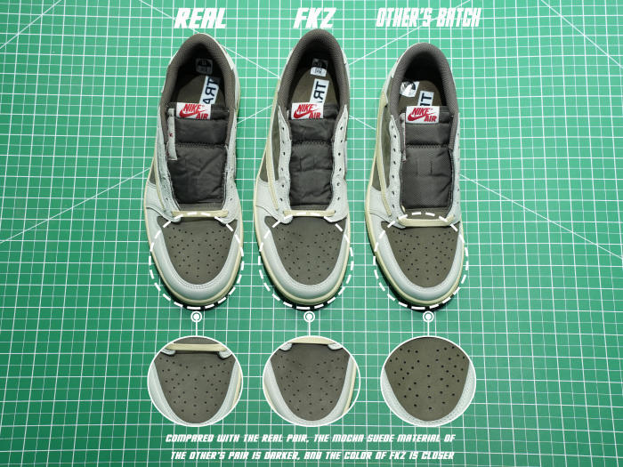 Travis Scott x Air Jordan 1 Low OG  Reverse Mocha GS（A1）