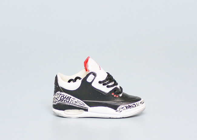 Mini Sneaker Air Jordan 3 Black Cement 3D keychain