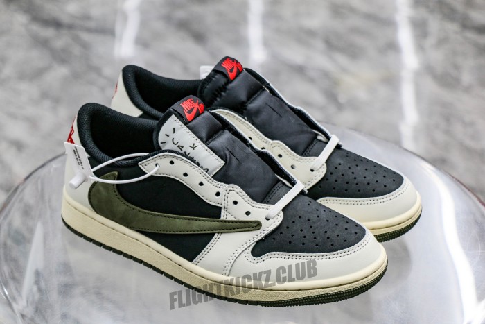 Travis Scott x Air Jordan 1 Low OG SP Olive（A2 Batch)