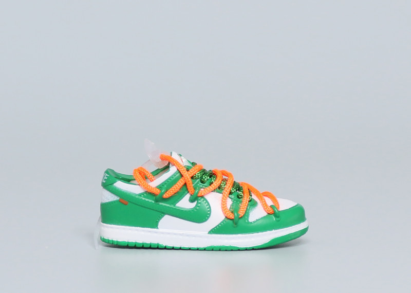 Mini Sneaker Off-White x Nike Dunk Low Pine Green  3D keychain
