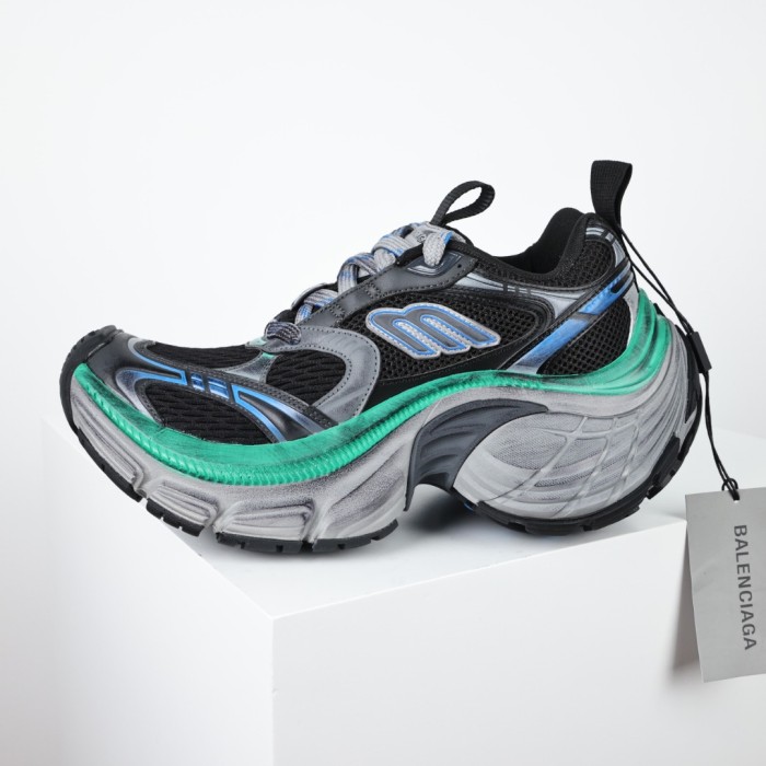 Balenciag* 10XL Sneaker  Black Blue Green
