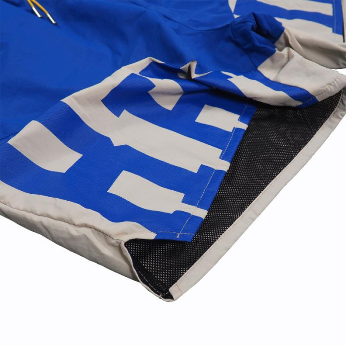 RHUDE Drawstring Elastic Casual Shorts – Unisex Color-Block High-Street Beach Sports Shorts