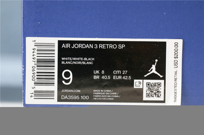 Fragment x Air Jordan 3 2020 GS (A1)