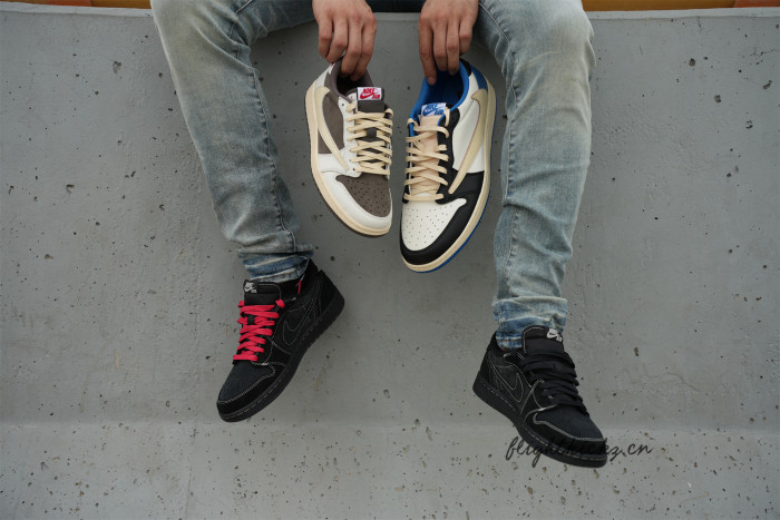 US Warehouse:Travis Scott x Nike Air Jordan 1 Low OG “Black/Phantom”（A1）
