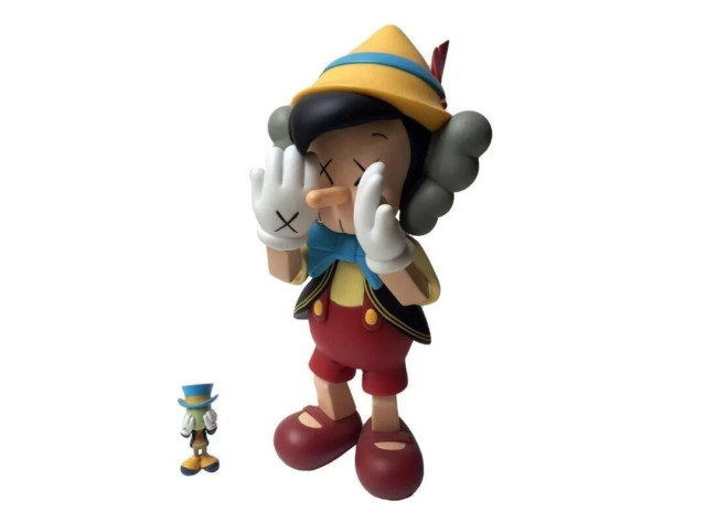 Kaws x Pinocchio & Jiminy Cricket  2010 27cm