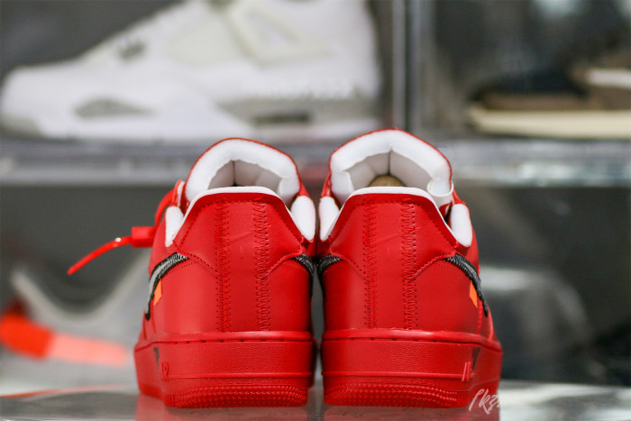 Nike Off-White Air Force 1 AF1  University Red