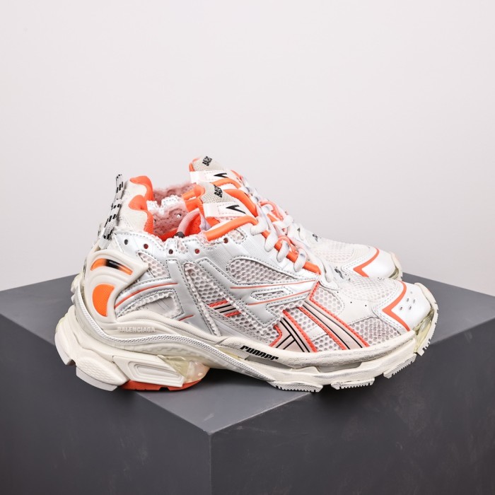 Balenciag* Runner Sneaker 'Eggshell Neon Orange'