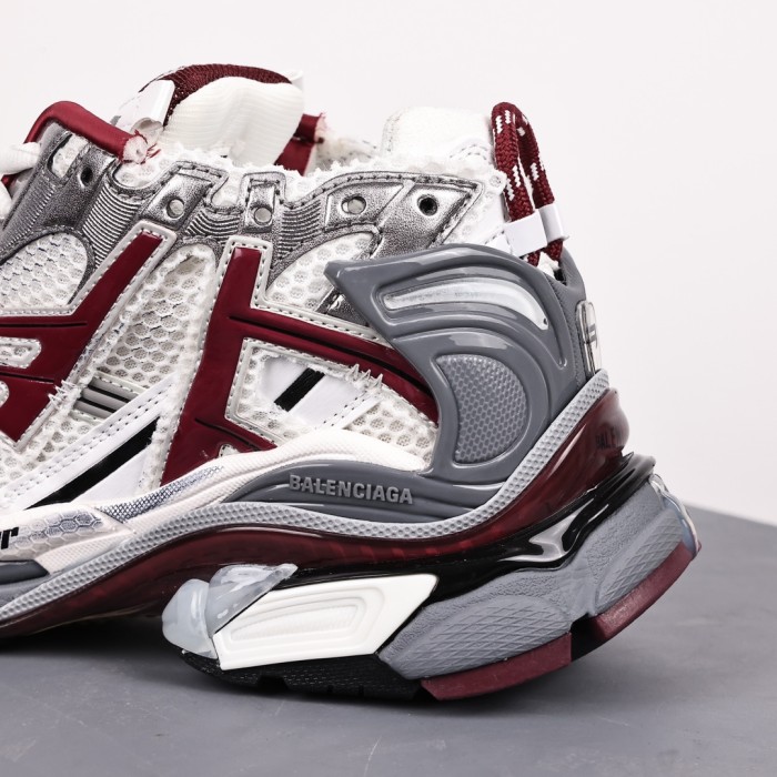 Balenciag* Runner Sneaker 'White Burgundy'