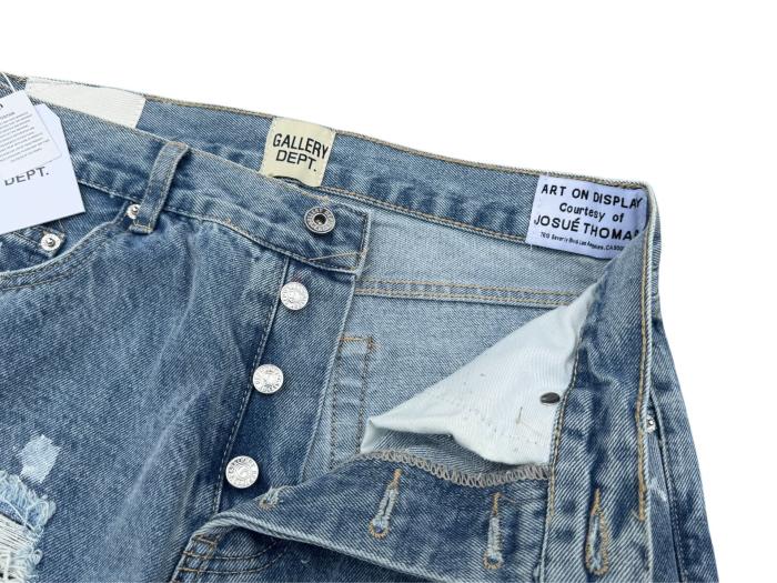 GALLERY.DEPT Distressed Patchwork Flared Jeans