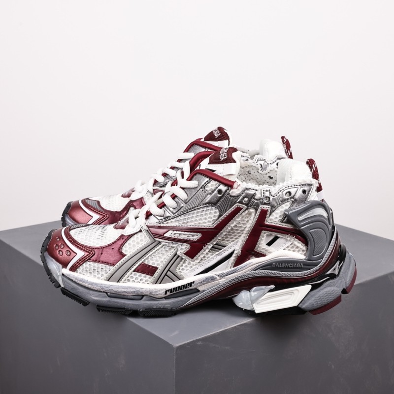 Balenciag* Runner Sneaker 'White Burgundy'