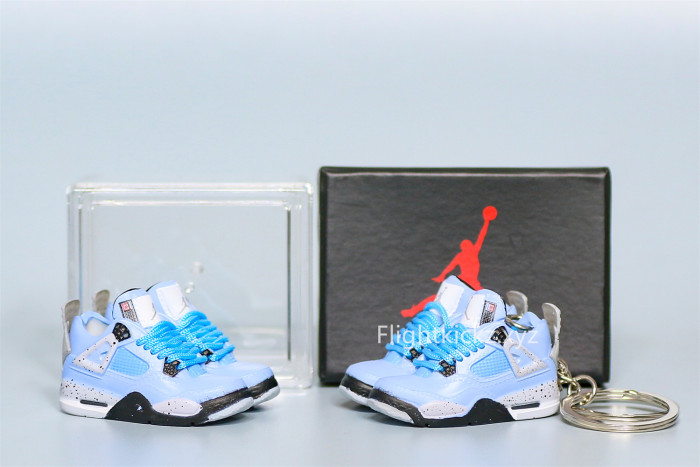Mini SneakerJordan 4 Retro University Blue 3D keychain
