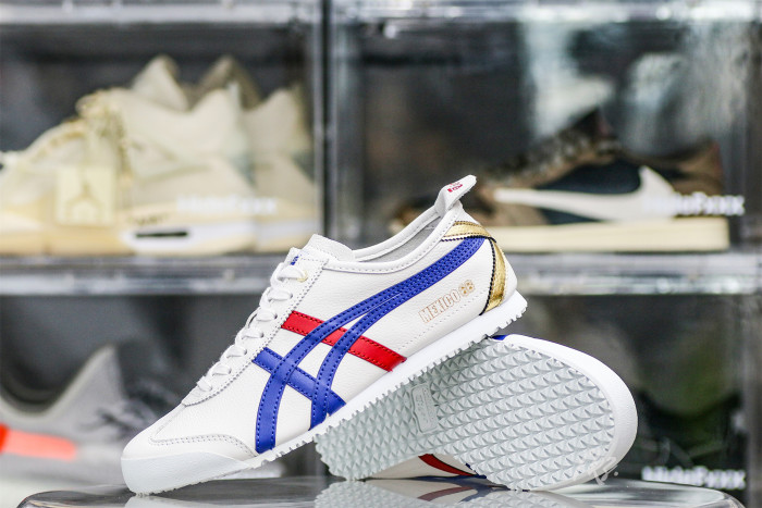 ASICS Mexico 66 White Blue Red Metallic Gold
