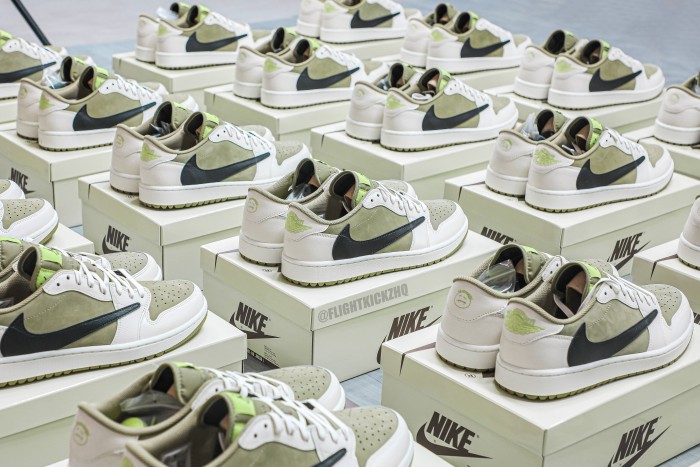 Travis Scott x Air Jordan 1 Low Golf Neutral Olive GS（A1）
